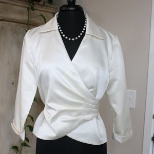 Classy Cream Holiday Wrap Blouse - Coldwater Creek